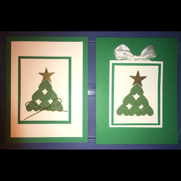 Stampin’ Up! Mini Messages stamp set with 2 completed Holiday cards. New in box - Picture 9 of 10